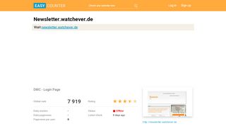 
                            6. Newsletter.watchever.de: DMC - Login Page