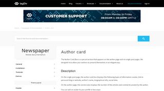 
                            3. Newspaper Theme: Author card - tagDiv support