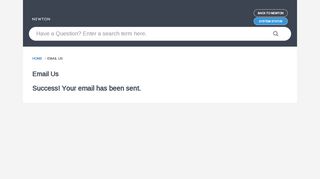 
                            1. Newton Software | Email Sent