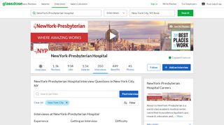 
                            7. NewYork-Presbyterian Hospital Interview Questions in New York City ...