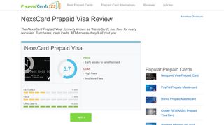 
                            11. NexsCard Prepaid Visa Review: Early Government Benefits ...