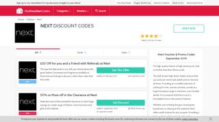 
                            9. Next Discount Codes → Get £10 Off | MyVoucherCodes