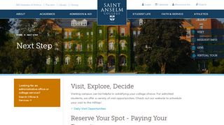 
                            4. Next Step | Saint Anselm College