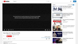 
                            7. Next Steps #4 - Sign Into ACORN - YouTube