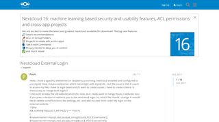 
                            5. Nextcloud External Login - support - Nextcloud community