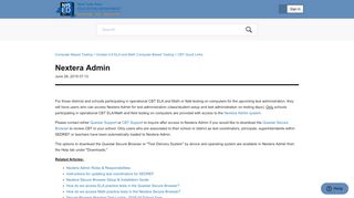 
                            4. Nextera Admin – Computer Based Testing - nysed cbt support