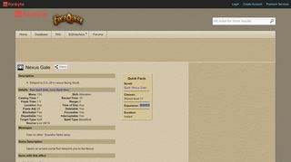 
                            3. Nexus Gate :: Spells :: EverQuest :: ZAM