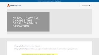 
                            2. NF8AC - How to change the default admin password ...