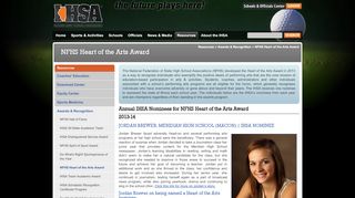 
                            8. NFHS Heart of the Arts Award | Awards & Recognition | Resources ...