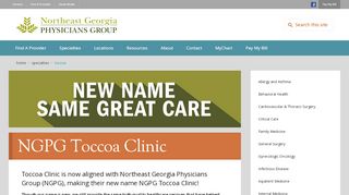 
                            2. NGPG Toccoa Clinic - Northeast Georgia Physicians Group