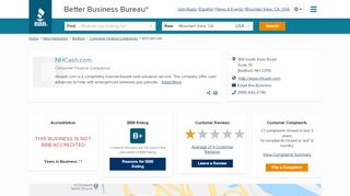 
                            8. NHCash.com | Better Business Bureau® Profile