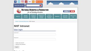 
                            1. NHF Intranet - National Hemophilia Foundation