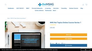 
                            3. NHS Hot Topics 2018-19 Online Course - theMSAG