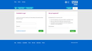 
                            11. NHS Jobs - Candidate's Login