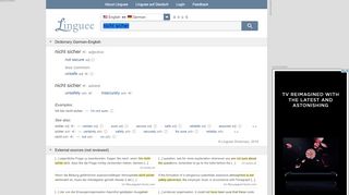 
                            2. nicht sicher - English translation – Linguee
