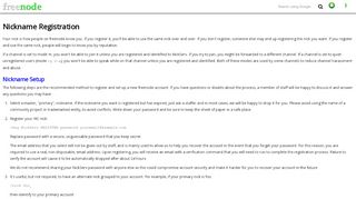 
                            1. Nickname Registration - freenode