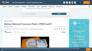 
                            4. Nielsen National Consumer Panel = FREE Cash?! - Hip2Save