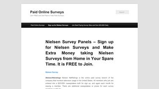 
                            10. Nielsen Survey Panels – Sign up for Nielsen Surveys and ...