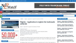 
                            4. Nigeria – Application to register the trademark: AFMOBI ...