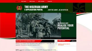 
                            3. Nigerian Army E-Application Portal