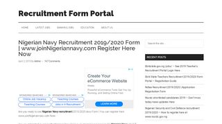 
                            5. Nigerian Navy Recruitment 2019/2020 Form | www ...