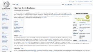 
                            6. Nigerian Stock Exchange - Wikipedia