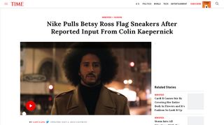 
                            9. Nike Pulls Betsy Ross Flag Sneakers, Colin Kaepernick ...