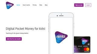 
                            6. nimbl - Digital Pocket Money for kids!