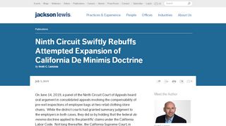 
                            4. Ninth Circuit Swiftly Rebuffs Attempted Expansion of California ...