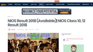 
                            3. NIOS Result 2018 (Available)| NIOS Class 10, 12 Result ...