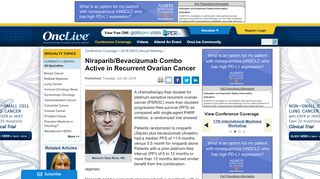 
                            4. Niraparib/Bevacizumab Combo Active in Recurrent Ovarian ...