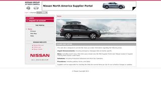 
                            2. Nissan North America Supplier Portal - Home