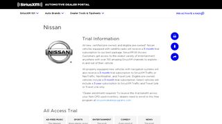 
                            6. Nissan - SiriusXM Dealer Portal