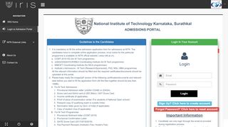 
                            1. NITK Admissions Portal | IRIS