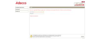 
                            1. Njord Web Portal - Login - reg.adecco.no