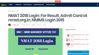 
                            6. NMAT 2018 Login: For Result, Admit Card at nmat.org.in ...