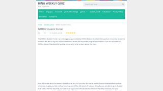 
                            8. NMMU Student Portal - bingweeklyquiz.com