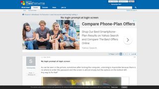 
                            11. No login prompt at login screen - Windows 10 Forums