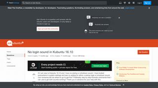 
                            1. No login sound in Kubuntu 16.10 - Ask Ubuntu