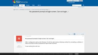 
                            5. No password prompt at login screen. Can not …