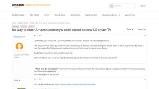 
                            6. No way to enter Amazon.com/mytv code stated on new LG ...