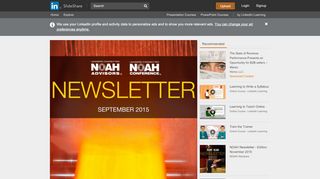 
                            3. NOAH Newsletter - Edition: September 2015 - SlideShare