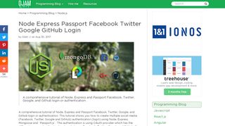 
                            4. Node Express Passport Facebook Twitter Google GitHub Login
