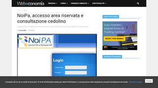 
                            7. NoiPa, accesso area riservata e consultazione cedolino