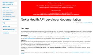 
                            2. Nokia Health API developer documentation - Withings API