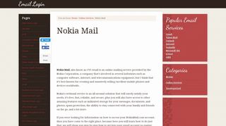 
                            5. Nokia Mail Login - OVI Email Log In - www.nokiamail.com