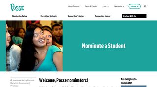 
                            4. Nominate a Student | The Posse Foundation