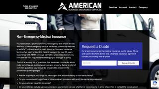 
                            6. Non-Emergency Medical Insurance - abiweb.com