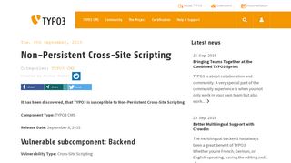 
                            7. Non-Persistent Cross-Site Scripting - typo3.org