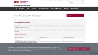 
                            6. Non-PO Supplier Request | Business and Finance - ASU Business ...